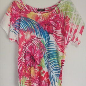 Colorful Tropical Women's Short Sleeved T-Shirt
